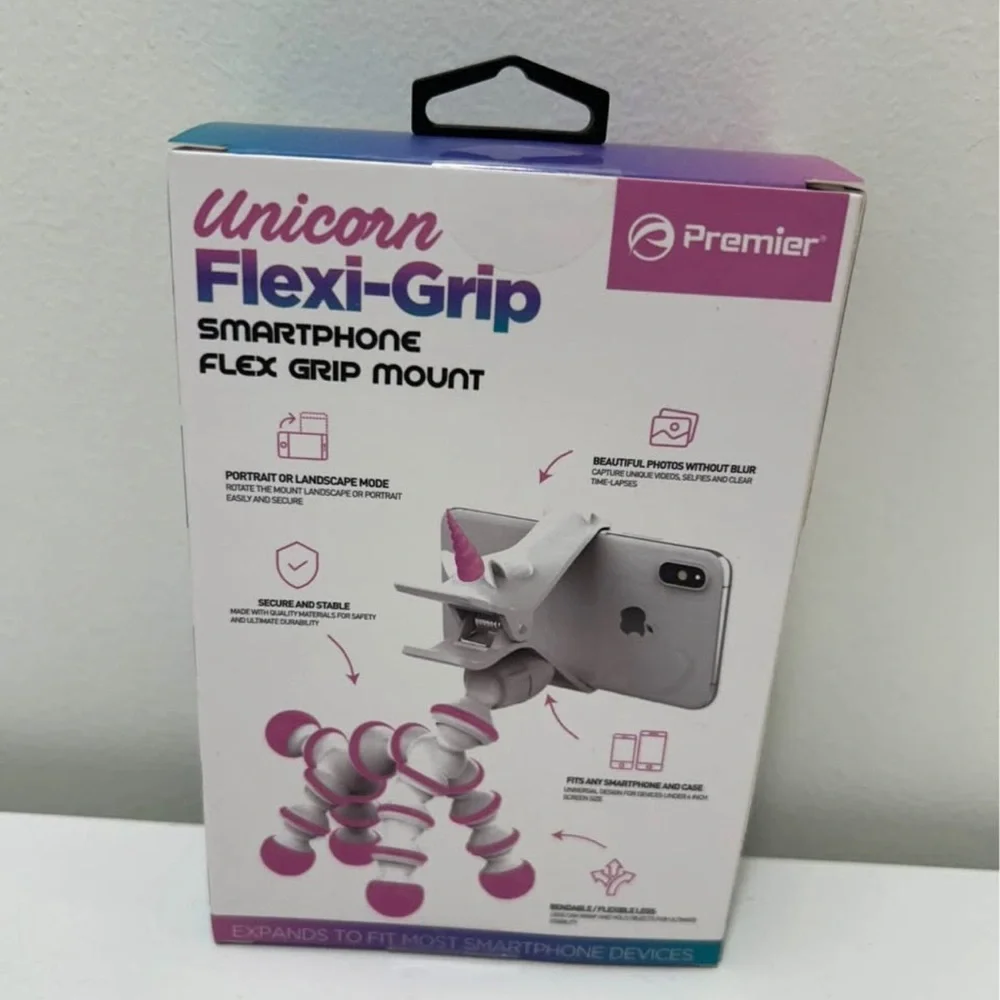 ✨BNWT - Premier PFLEX2P Unicorn Multi-Flex Smartphone Grip Mount - Pink✨